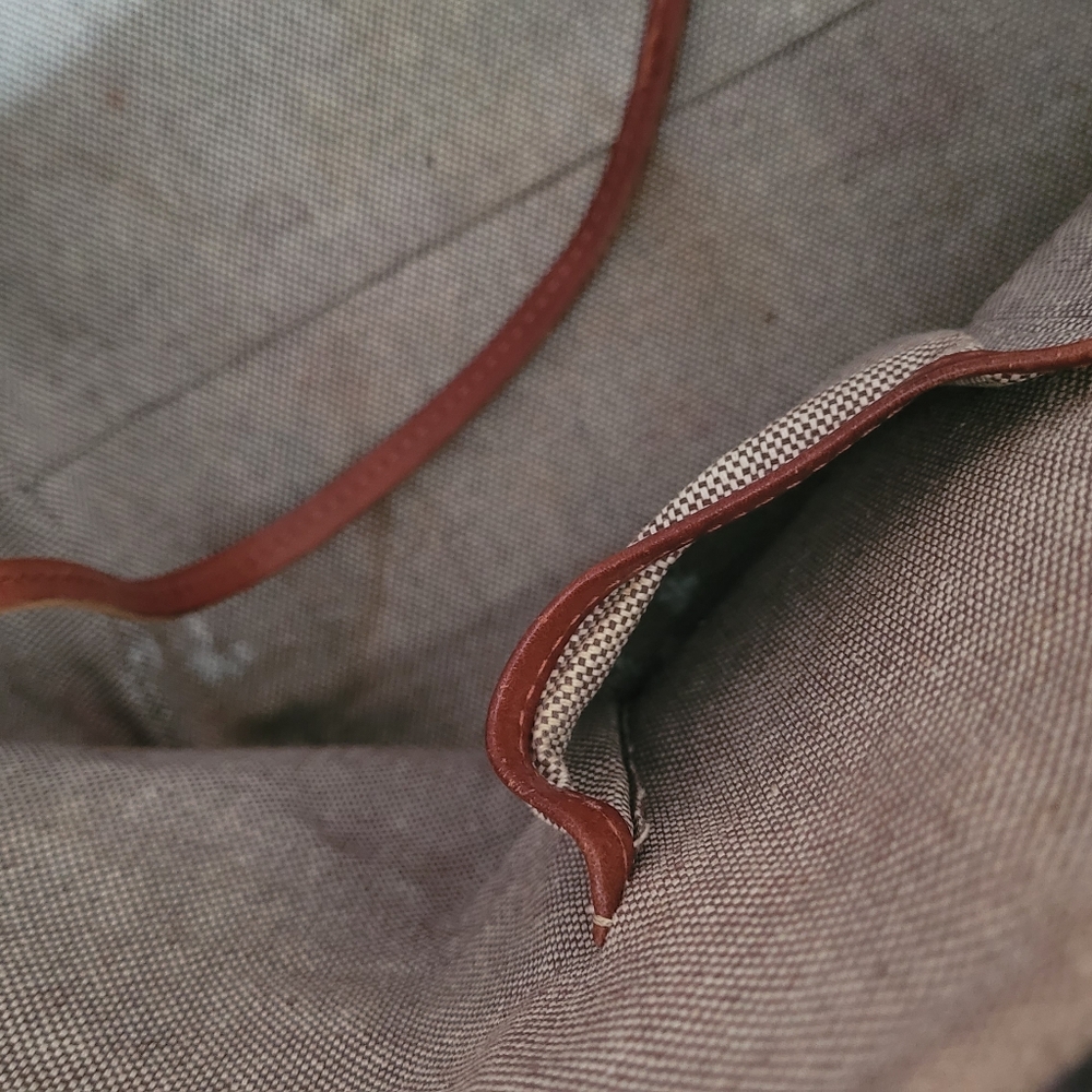 Classic Black and Brown Leather Dooney & BourkeBag  As Is Nail Polish On Inside - Picture 10 of 13